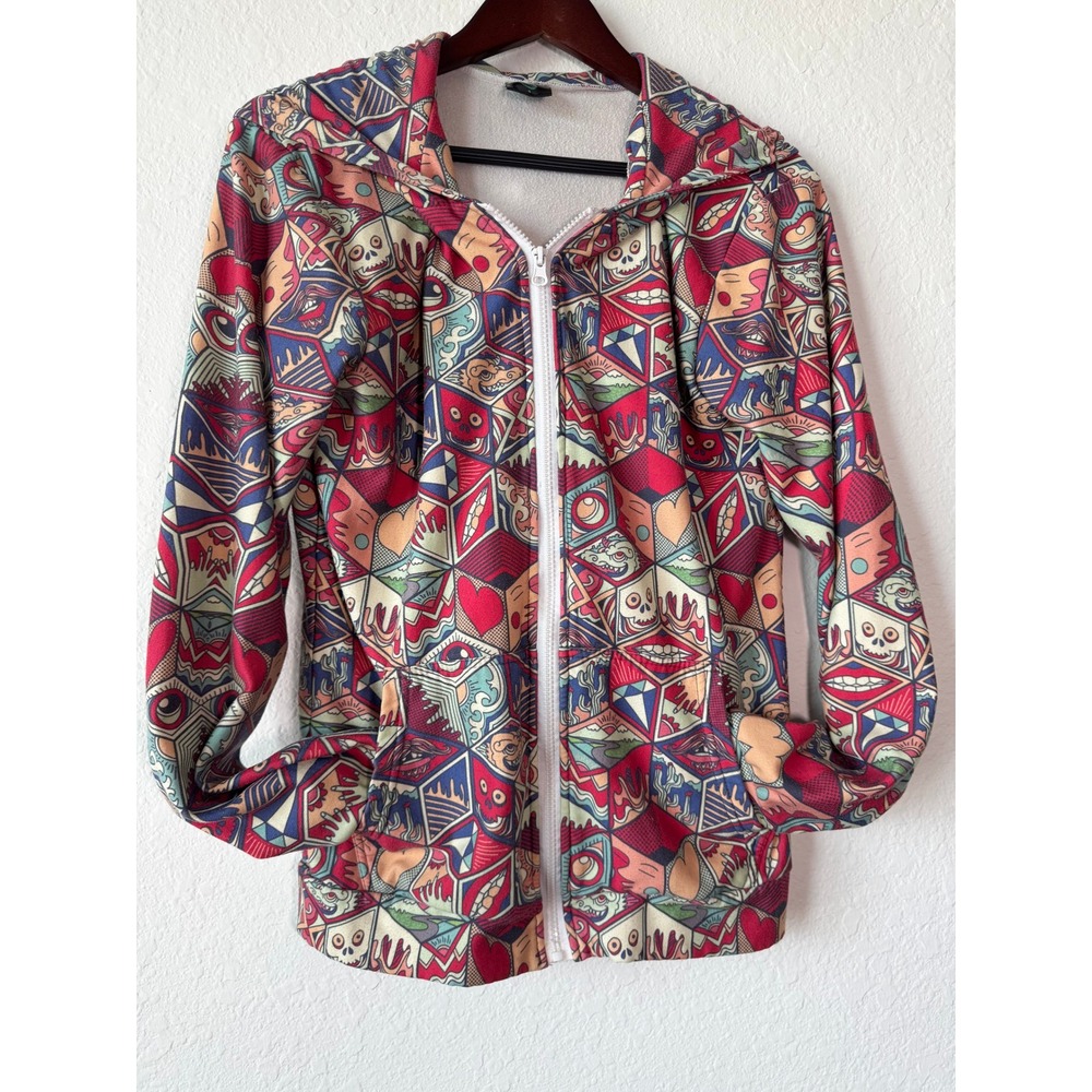 Aloha From Deer Small All Over‎ Graphic Print Zip Up Hoodie Streetwear Unisex